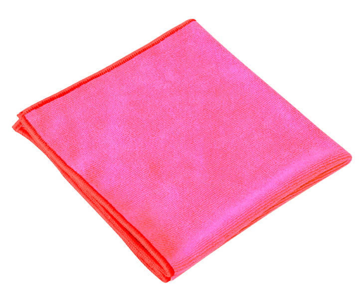 H/W MICROFIBRE CLOTHS IN RED - Pack 10
