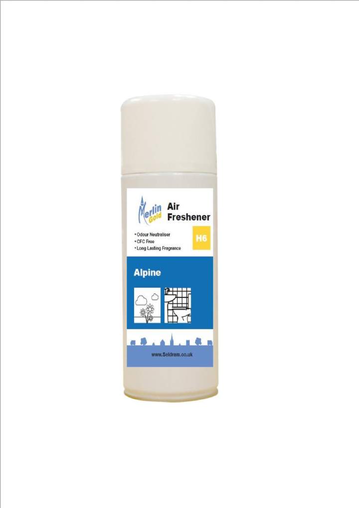 MERLIN AEROSOL AIR FRESHENERS ALPINE - 12x400ml