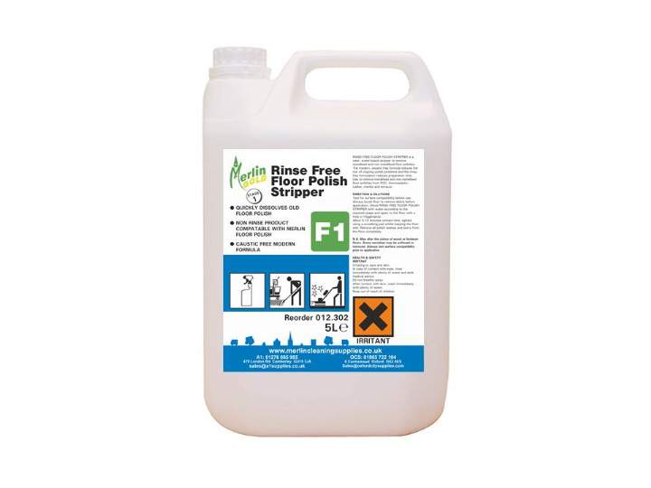 MERLIN F1 RINSE FREE POLISH REMOVER - 2x5ltr