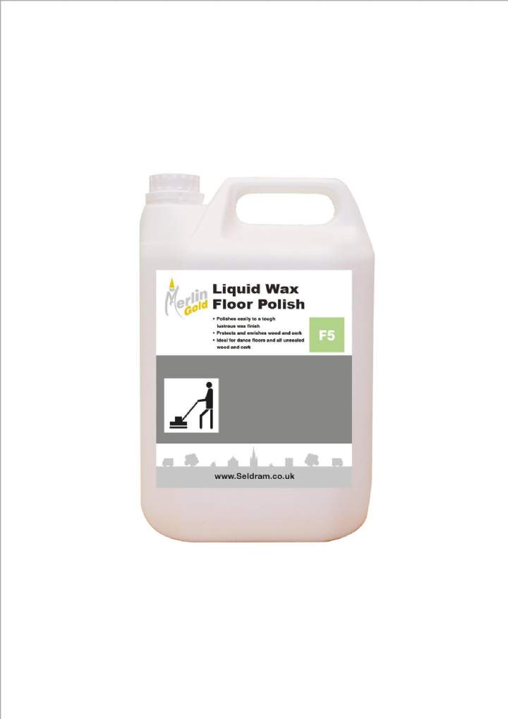 MERLIN LIQUID WAX FLOOR POLISH - 5ltr