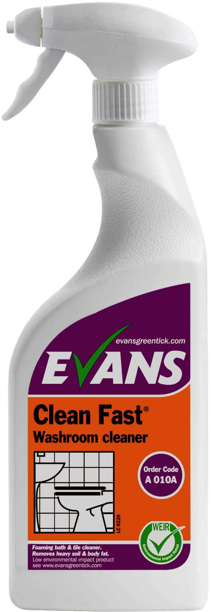 CLEAN FAST WASHROOM CLEANER - 6x750ml