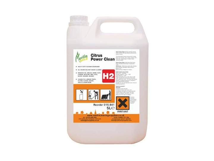 MERLIN H2 CITRUS POWER CLEAN H-D CLEANER -2x5ltr