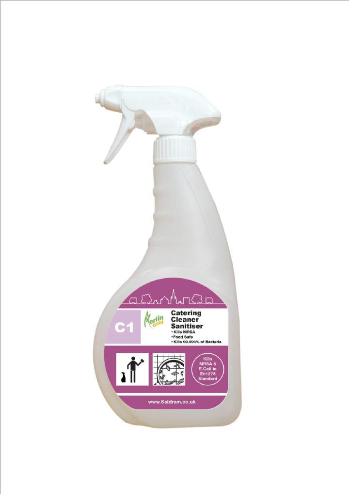 MERLIN C1 CATERING SANITISER - 6x750ml