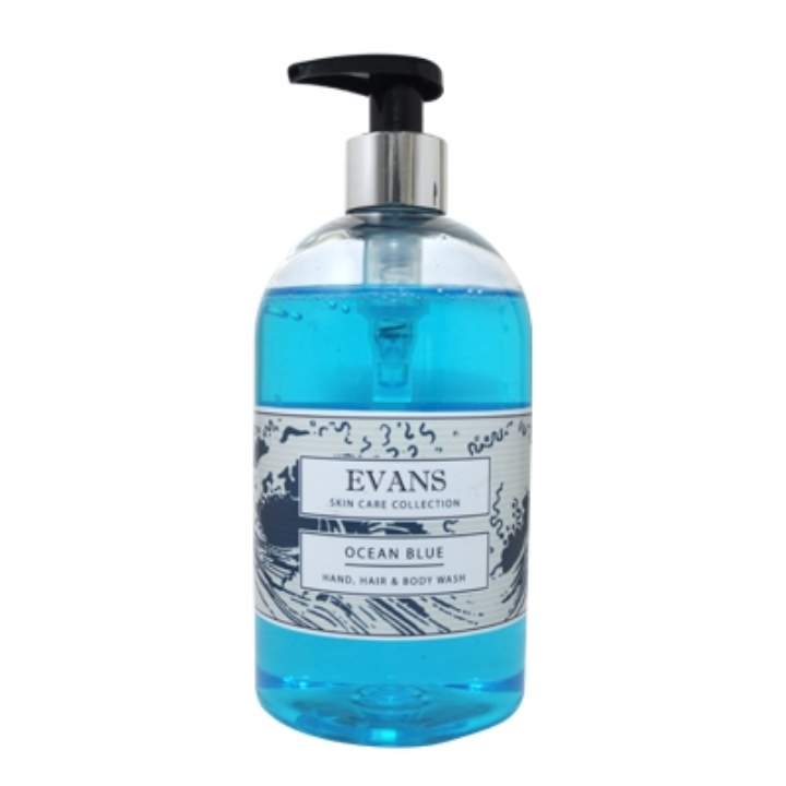 OCEAN BLUE HAND HAIR & BODY PUMP SOAP - 6x500ml