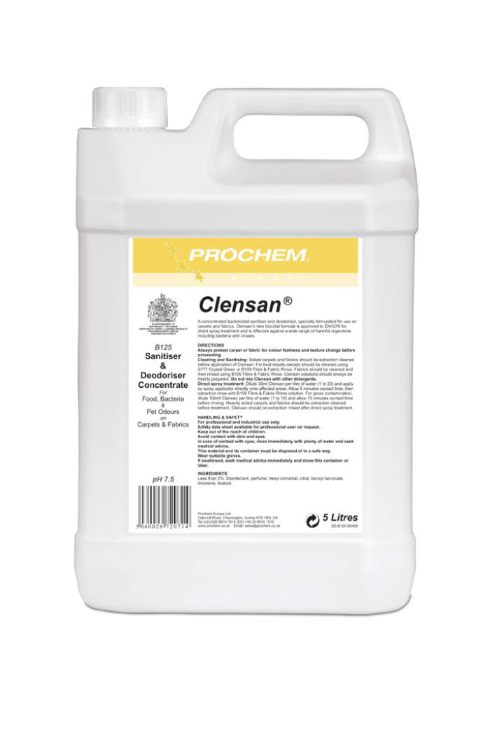 CLENSAN CARPET SANITISER 5Ltr - 5ltr