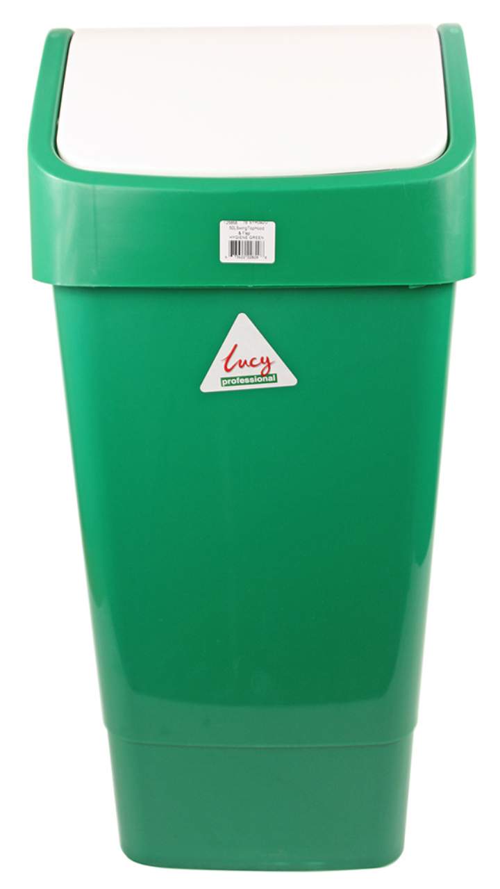 LARGE SWING TOP BINS GREEN 50ltr - Each