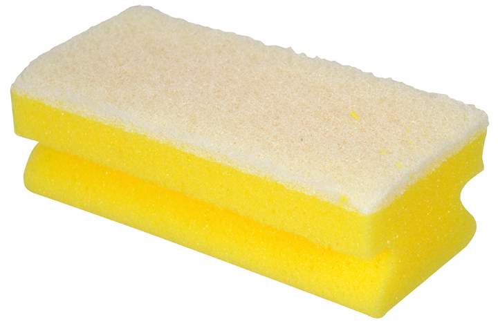 NON SCRATCH WHITE/YELLOW  SPONGE SCOURER - Pack 10