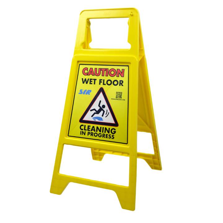 CAUTION WET FLOOR PLASTIC A-FRAME SIGN - Each