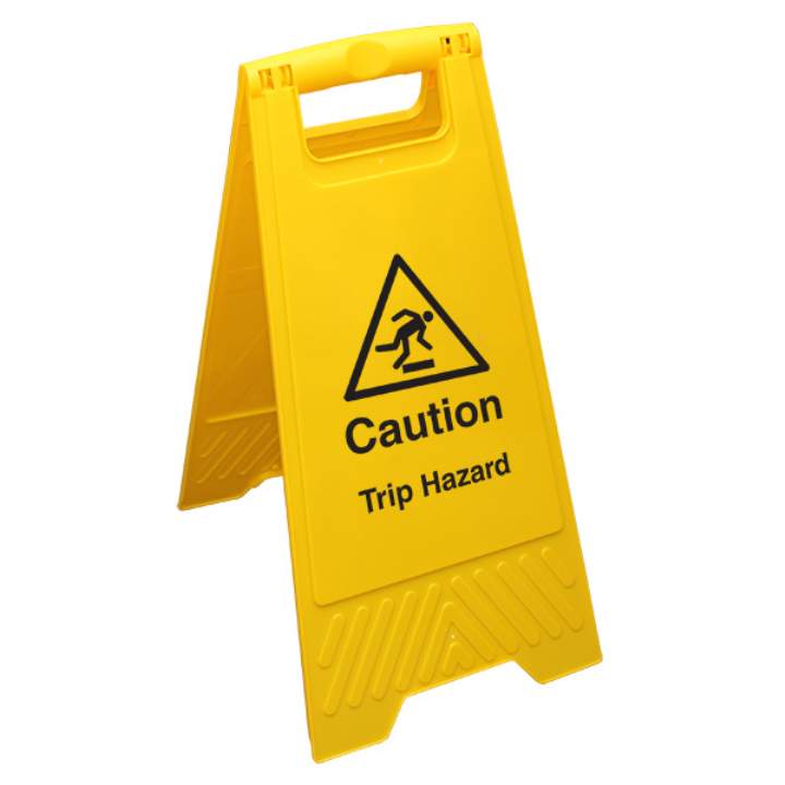 TRIP HAZARD PLASTIC FLOOR SAFETY SIGN - Each