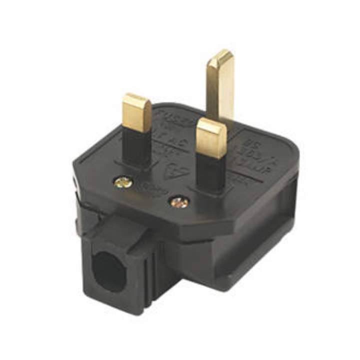 13A BLACK TOUGH PLUG - Each