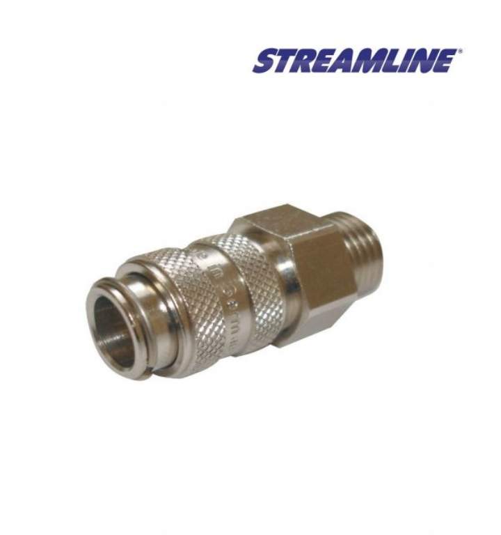 MALE FEMALE SS MICROBORE COUPLING Q21FM - Pack 2