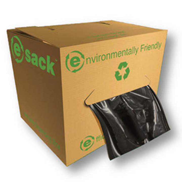 BLACK MEDIUMWEIGHT PORTABLE E-SACKS - Ctn 4x75