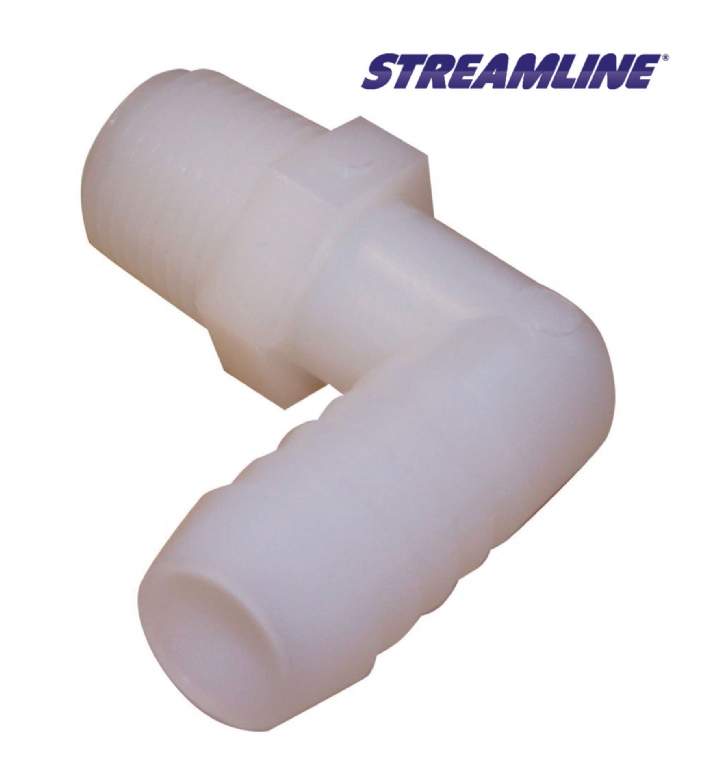 NYLON ELBOW NEL3812 - Pack 2