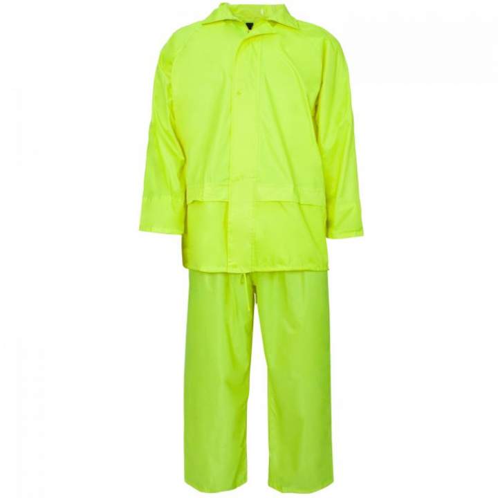 HI-VIS RAINPROOF SUIT LARGE - 2 Piece