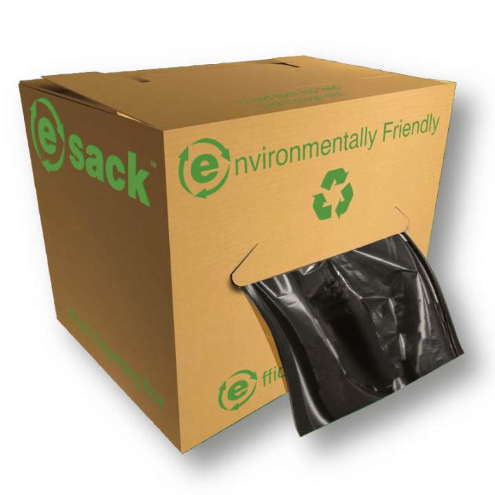 BLACK LIGHTWEIGHT PORTABLE E-SACKS - Ctn 4x100