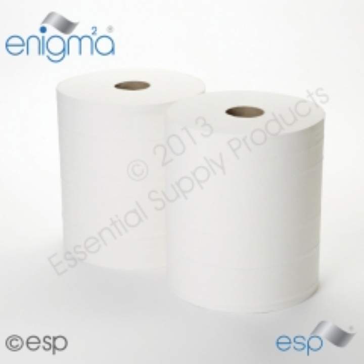 2PLY WHITE 288mtr WORKSHOP ROLLS IWH085 - Pack 2