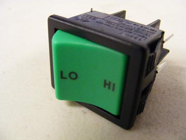 GREEN LO/HI ROCKER SWITCH 220243 - EACH