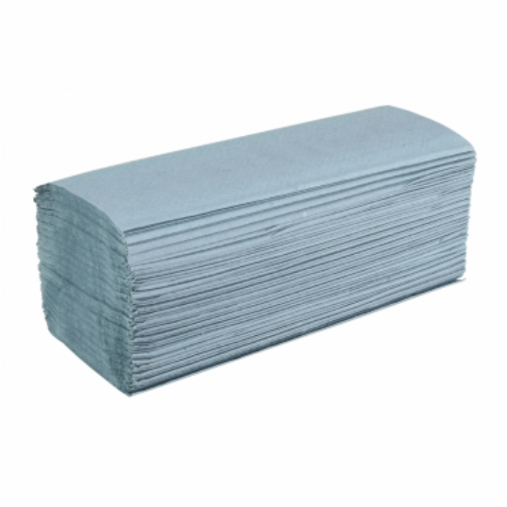 1PLY C-FOLD BLUE BDGT HAND TOWELS - Ctn 2520