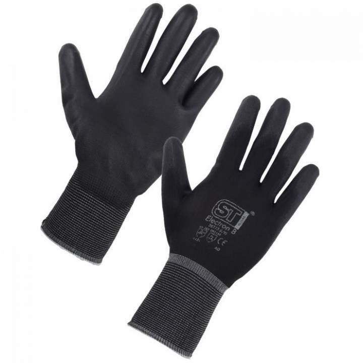 BLACK ELECTRON GLOVES LARGE - Each